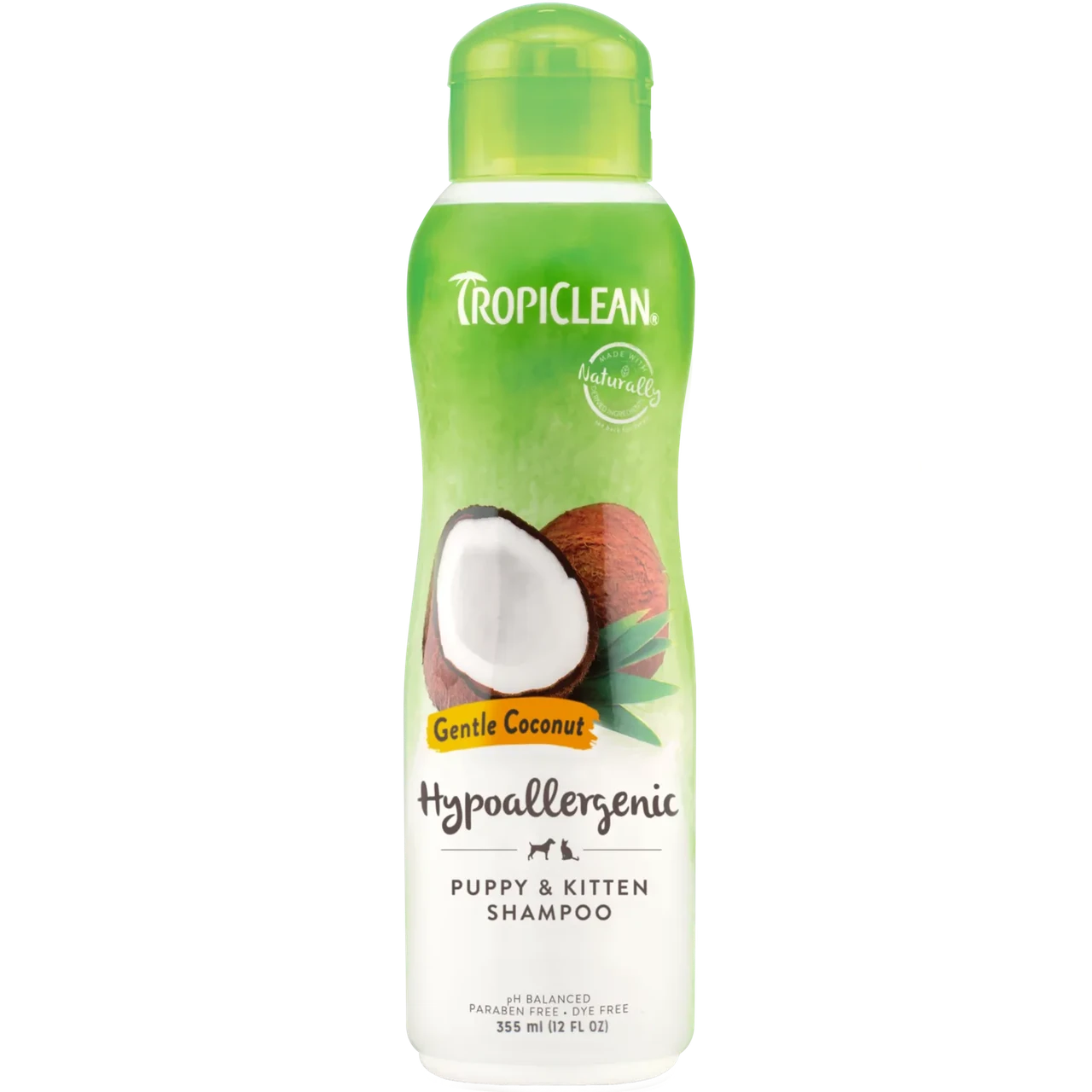Шампунь для цуценят та кошенят TropiClean Hypoallergenic "Ніжний кокос" гіпоалергенний, 355 мл