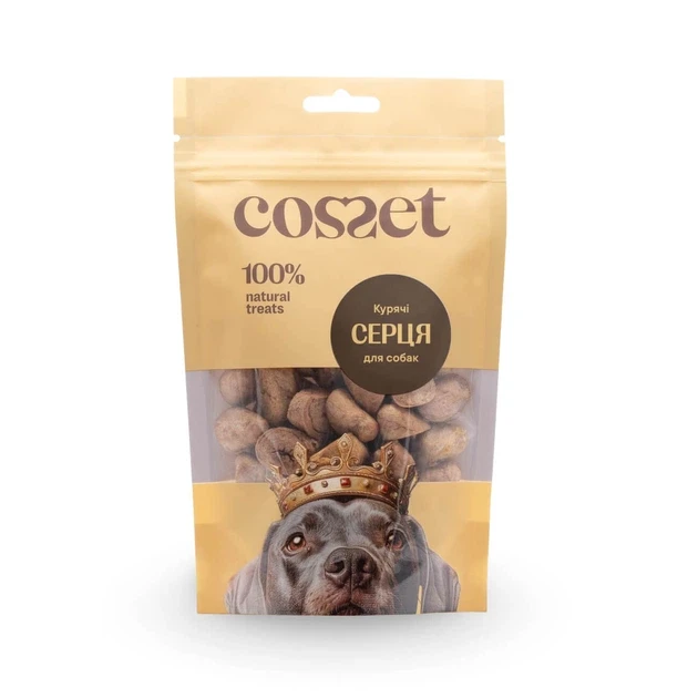 Ласощі Cosset Ліофілізовані курячі серця для собак 40 г