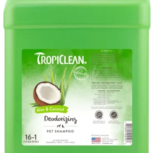 Шампунь (концентрат 1:16) TropiClean "Алое та кокос" для собак та котів, 9.5 л