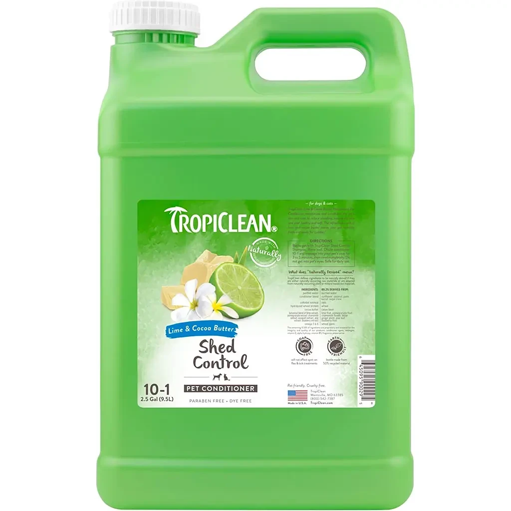 Зволожуючий кондиціонер TropiClean Lime & Cocoa Butter "Лайм і масло Какао" для собак та котів, 9.5 л