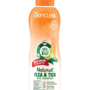 Натуральний шампунь для собак від бліх і кліщів TropiClean Natural Flea & Tick Максимальна дія, 592 мл