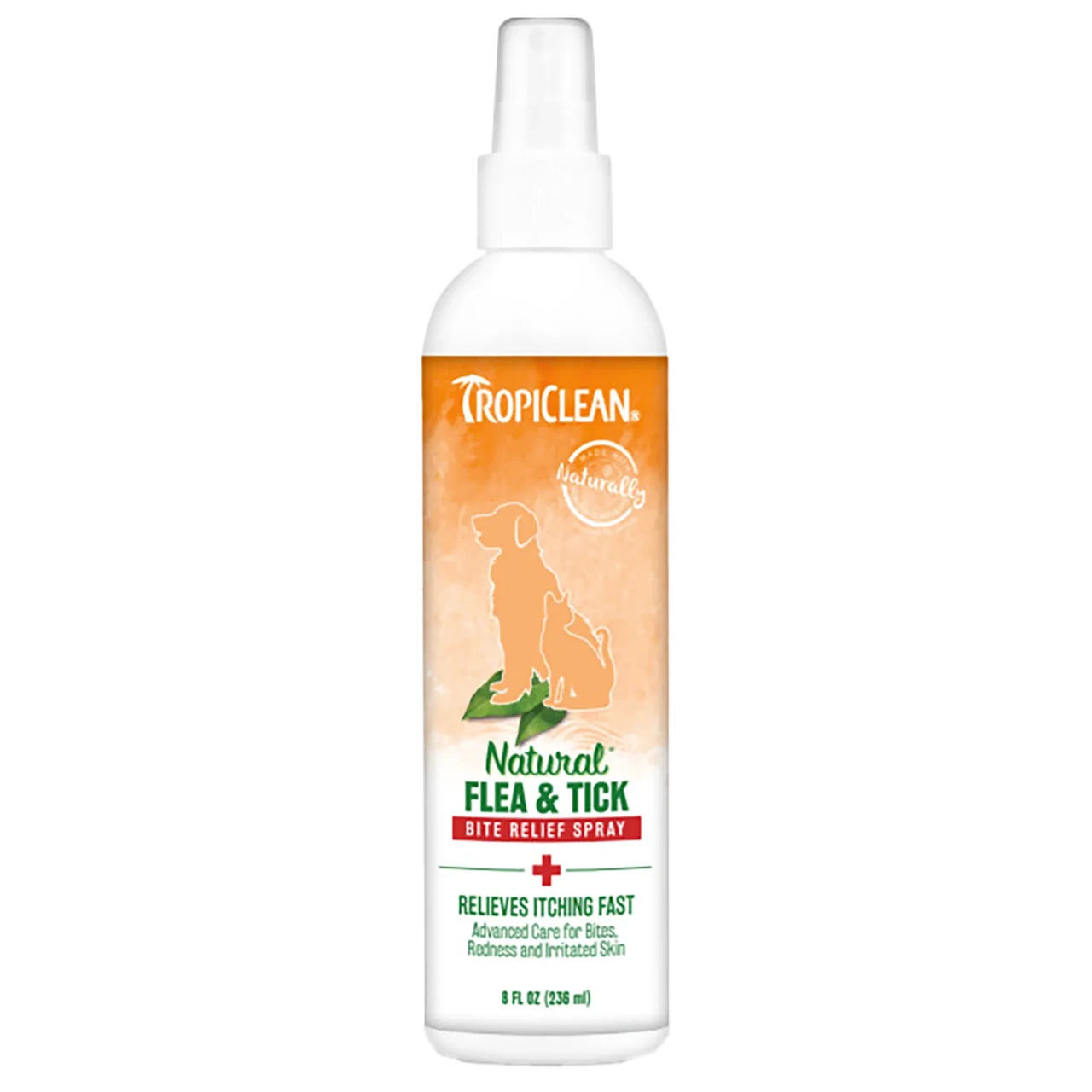 Заспокійливий спрей для собак і котів TropiClean Flea&Tick проти подразнення від укусів бліх і кліщів, 236 мл