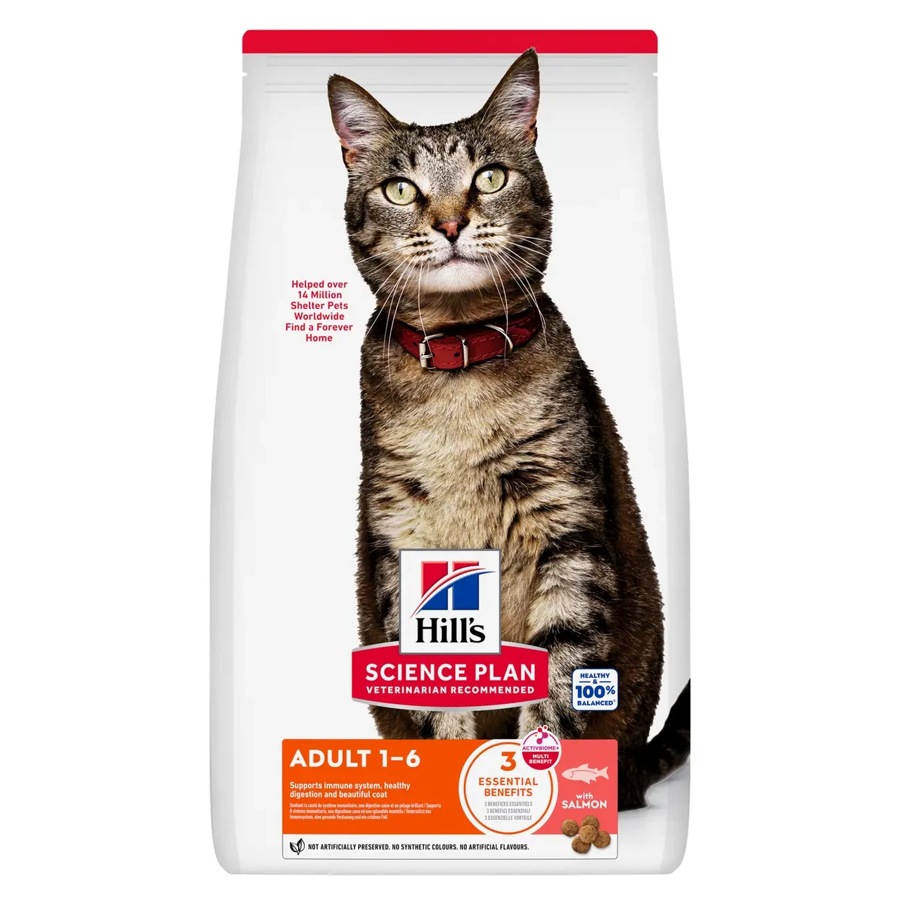 Сухий корм для дорослих котів Хіллс Hill’s SP Adult з лососем, 1.5 кг