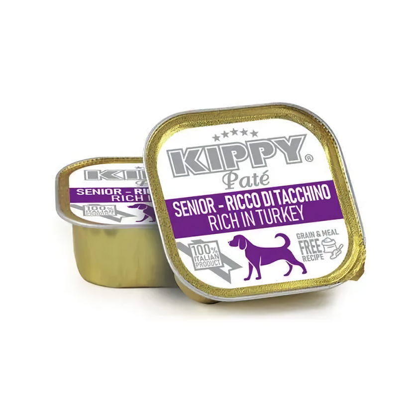 Вологий корм KIPPY Senior Rich in Turkey паштет з індичкою для літніх собак 150 г