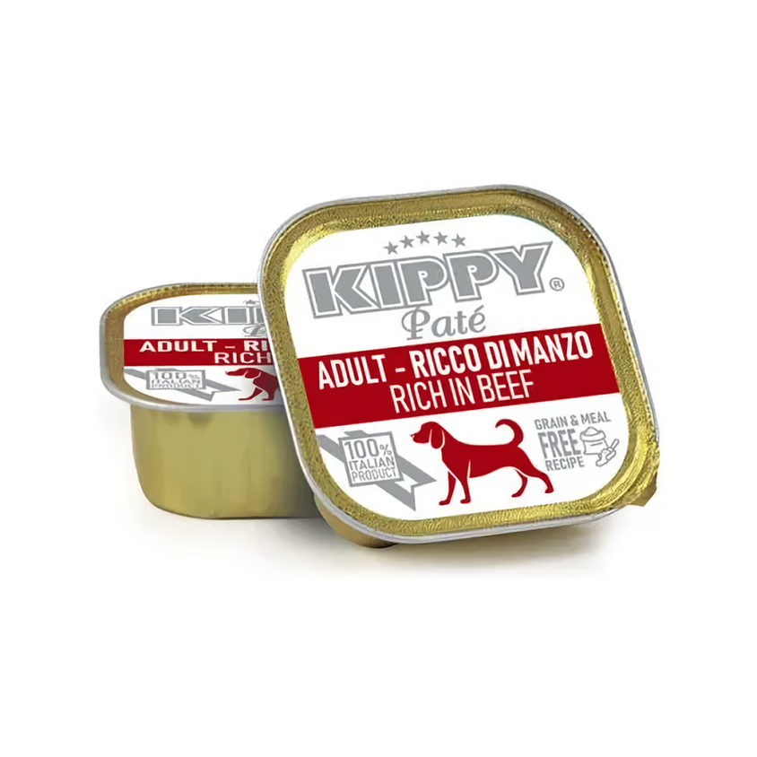 Вологий корм KIPPY Adult Dogs Beef для дорослих собак з яловичиною у вигляді паштету 150 г