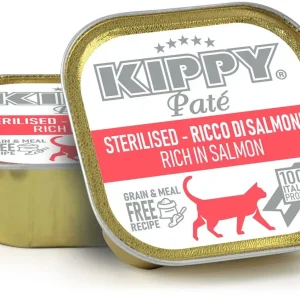 Вологий корм KIPPY Pate Sterilised Cats Salmon для стерилізованих котів з лососем у вигляді паштету 90 г