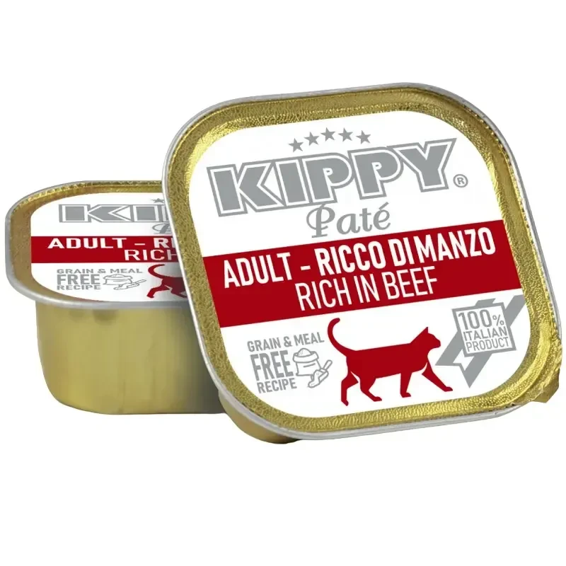 Вологий корм KIPPY Pate Adult Cats Beef для дорослих котів з яловичиною у вигляді паштету 90 г