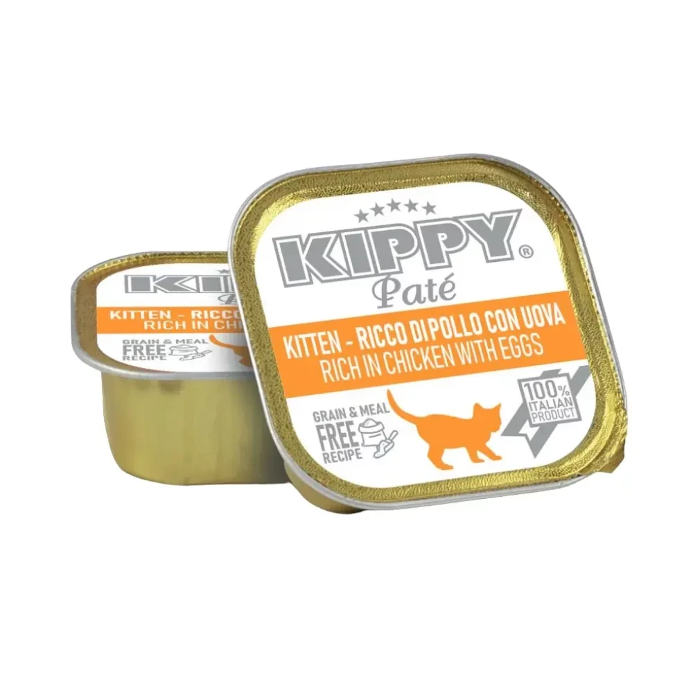 Вологий корм KIPPY Pate Kitten Chicken with Eggs для кошенят з куркою та яйцем у вигляді паштету 90 г