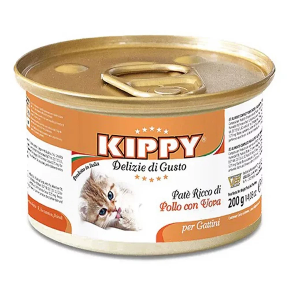 Вологий корм KIPPY Pate Kitten Chicken with Eggs для кошенят з куркою та яйцем у вигляді паштету 200 г