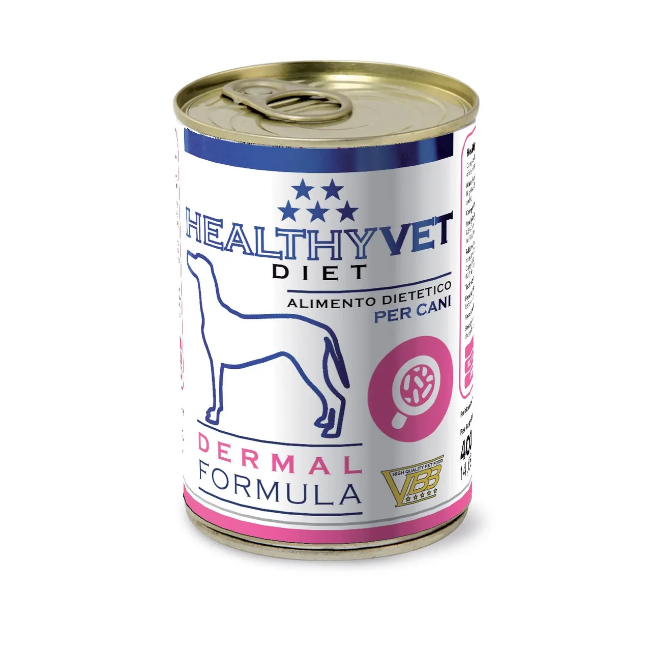 Повнораціонний вологий корм для собак Kippy Healthyvet Diet Dermal Formula з проблемами шкіри та харчовою чутливістю, 400 г