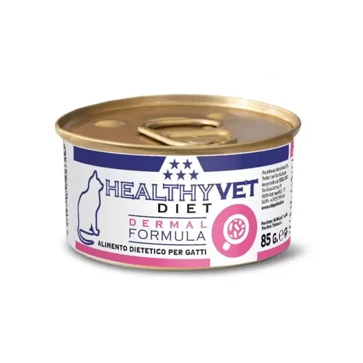Вологий корм для дорослих кішок Kippy Healthyvet Diet Dermal Formula для підтримки здоров’я шкіри і харчової чутливості, 85 г