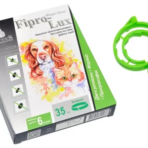 Нашийник протипаразитарний ModeS Fipro-Lux для котів і собак 35 см (зелений)