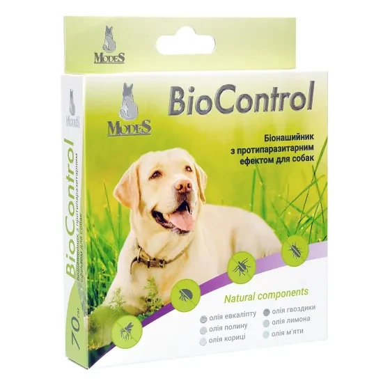 Біо контроль (BioControl) біонашийник з протипаразитарним ефектом для собак та котів 70 см, MODES