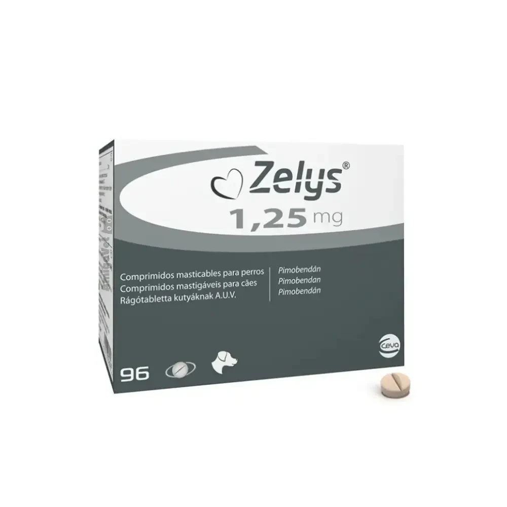 Зеліс Zelys Ceva (дозування 1,25 мг) при серцевій недостатності для собак, 12 таблеток