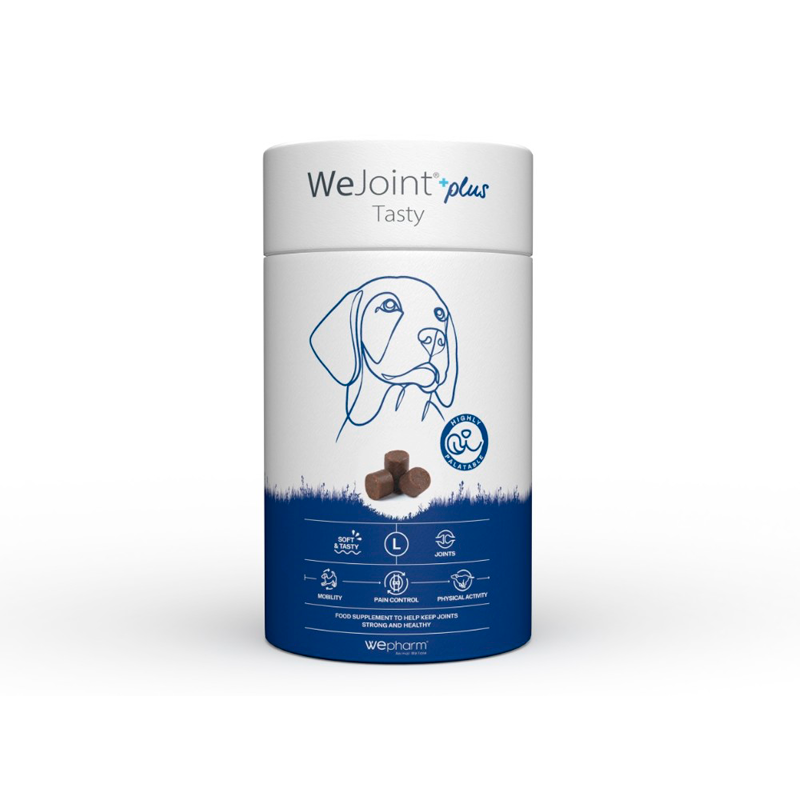 Ласощі Wepharm WeJoint Plus Tasty Large Breeds ВіФарм ВіДжоінт Плюс Тейсті для захисту суглобів собак великих порід, 30 пастилок
