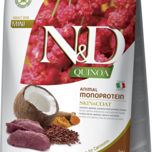 Фарміна дог сухий N&D QUINOA SKIN & COAT VENISON ADULT MINI з олениною 7 кг 44259