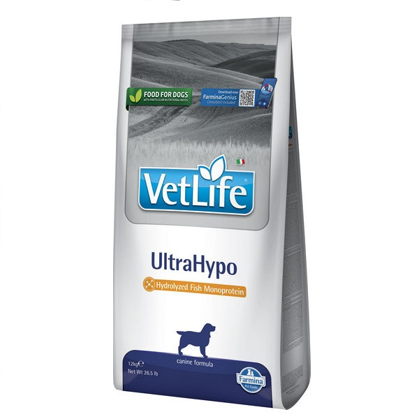 Сухий корм для собак Farmina Vet Life Ultrahypo (дієтичний) для зменшення непереносимості інгредієнтів та поживних речовин 12 кг