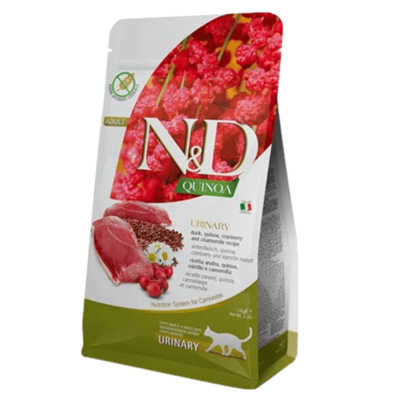 Сухий корм для котів Farmina N&D Quinoa Urinary Duck&Cranberry ADULT для профілактики сечокам'яної хвороби з качкою та кіноа 300 г