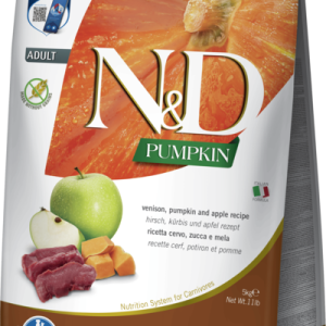 Фарміна кет сух N&D CAT PUMPKIN VENISON & APPLE ADULT з гарбузом, олениною та яблуком 5 kg 36148