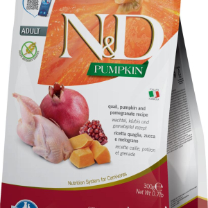 Фарміна кет сух N&D Grain Free PUMPKIN QUAIL ADULT з гарбузом, перепелом 300 г