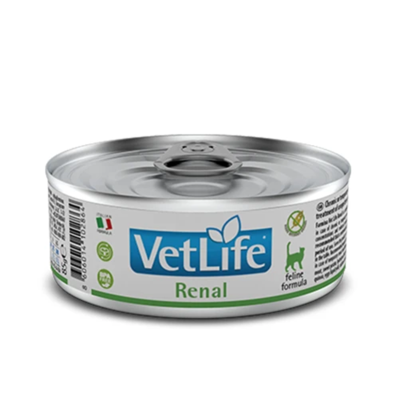 Вологий корм Farmina Vet Life Renal для котів, для підтримки функції нирок, 85 г