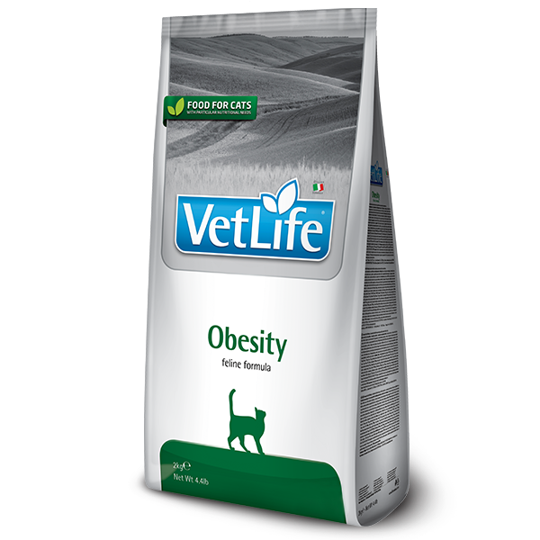 Сухий корм Farmina Vet Life Obesity для котів дієтичне харчування для зниження зайвої ваги, 2 кг