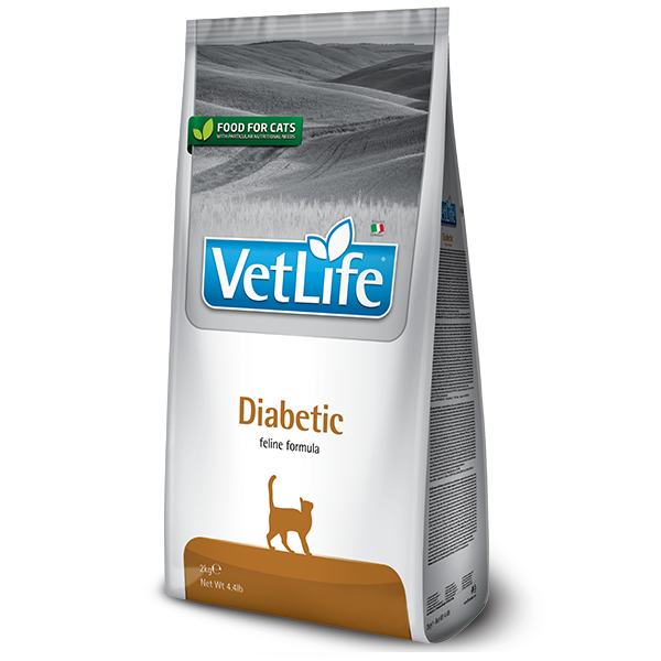 Сухий лікувальний корм для котів Farmina Vet Life Diabetic дієт. харчування, для контролю рівня глюкози в крові при цукровому