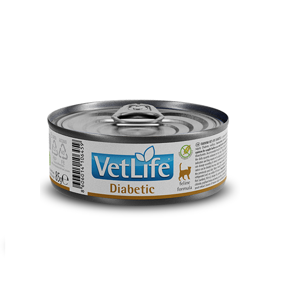 Вологий лікувальний корм для котів Farmina Vet Life Diabetic дієтичне харчування для контролю рівня глюкози в крові при цукровому