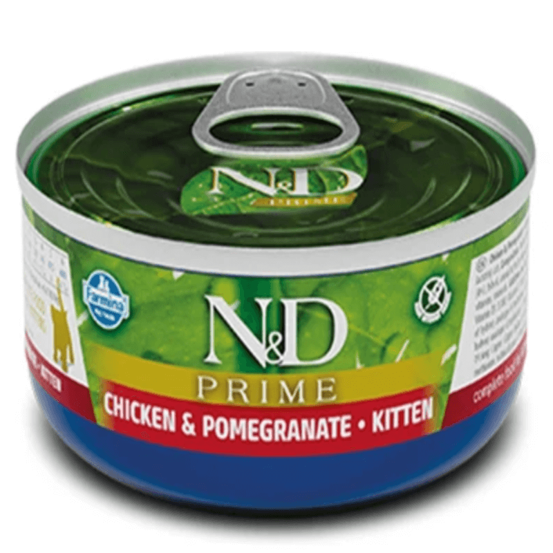 Вологий беззерновий корм Farmina N&D Grain Free Prime Chicken Kitten з куркою та гранатом для кошенят, 70 г