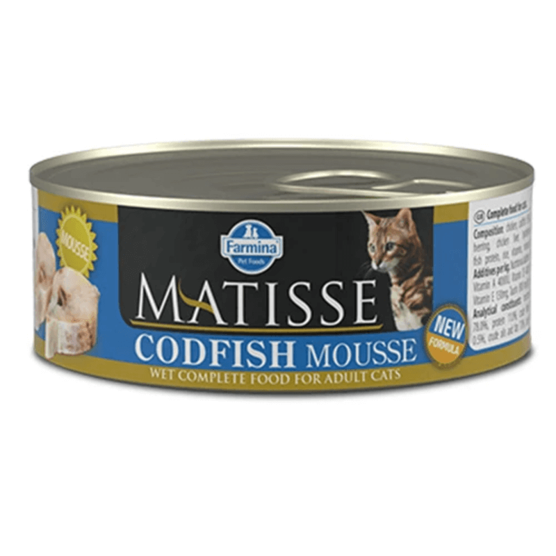 Вологий корм Фарміна Farmina Matisse Cat Mousse Codfish для дорослих котів з тріскою, 85 г