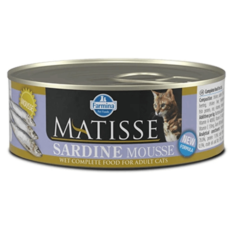 Вологий корм Фарміна Farmina Matisse Cat Mousse Sardine для дорослих котів з сардиною, 85 г