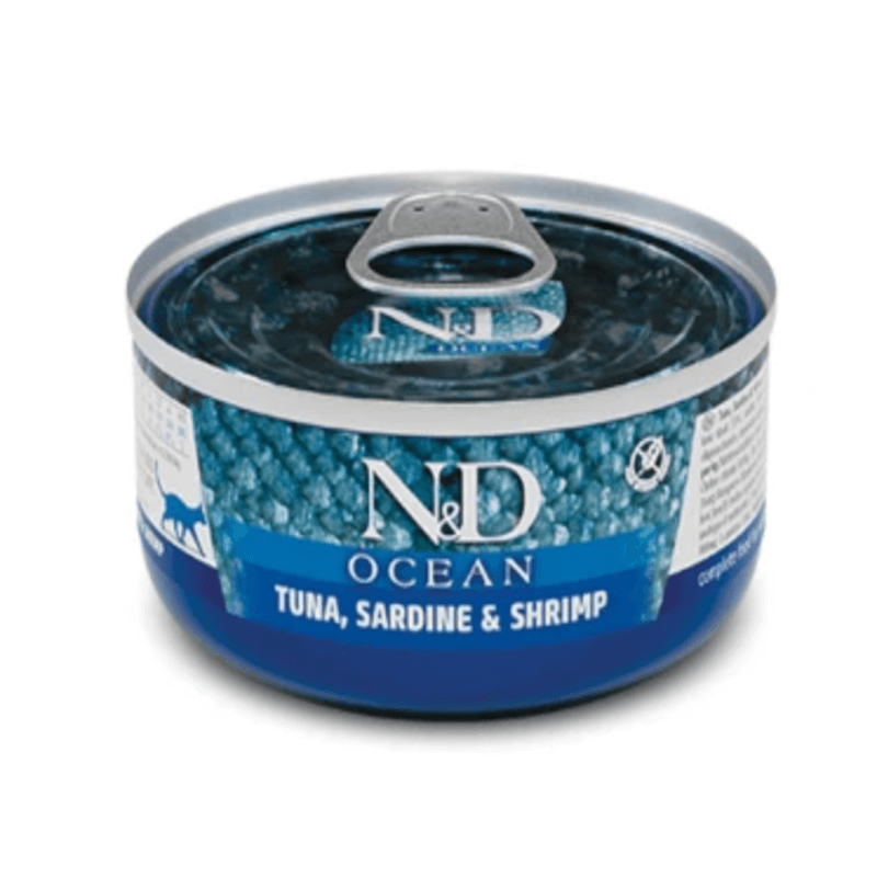 Вологий корм для котів Farmina N&D Grain Free Ocean беззерновий корм з тунцем, сардиною та креветкою, 70 г