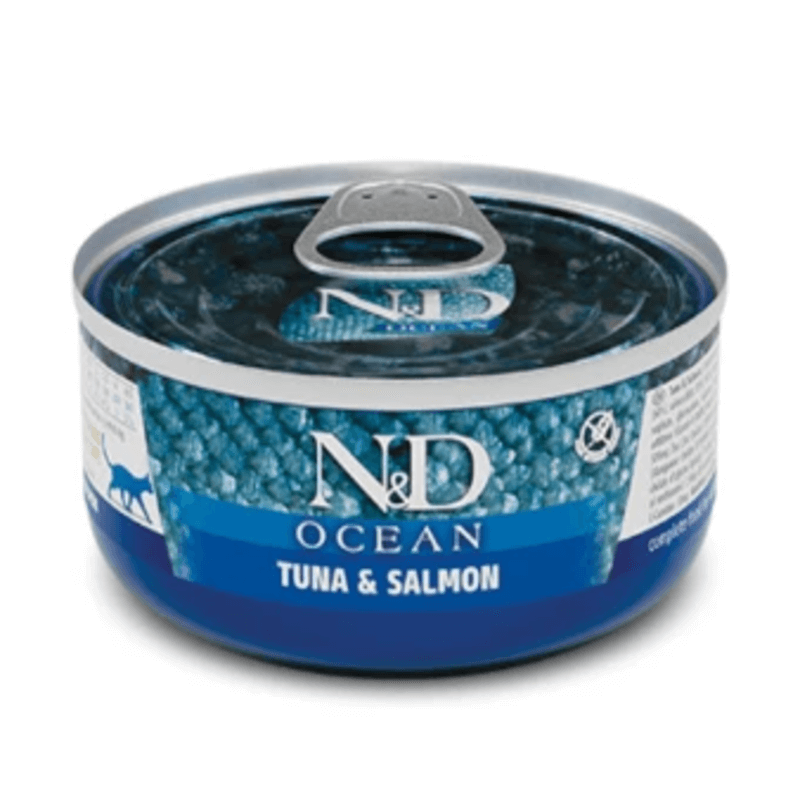 Вологий корм для котів Фарміна Farmina N&D Grain Free Ocean Tuna&Salmon беззерновий корм з тунцем та лососем, 70 г