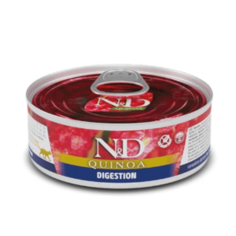 Вологий корм для кішок Farmina N&D Digestion Lamb&Quinoa Adult дієтичне харчування при порушенях травлення з ягням та кіноа, 80 г