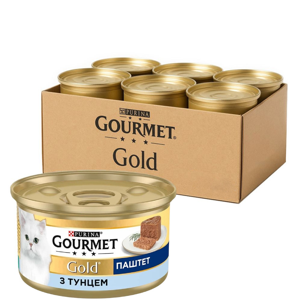 Консерва для котів Gourmet Gold (Гурмет Голд) паштет мус з тунцем 24 шт × 85 г Purina