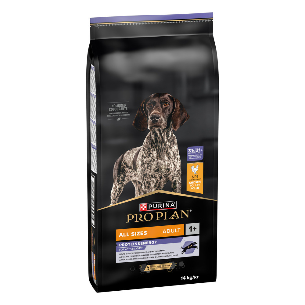 Сухий корм ProPlan Protein&Energy для дорослих активних та робочих собак усіх розмірів з куркою, 14 кг