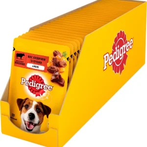 Pedigree (Педігрі) вологий корм для собак з яловичиною та печінкою в соусі 100 г (блок 24 шт)