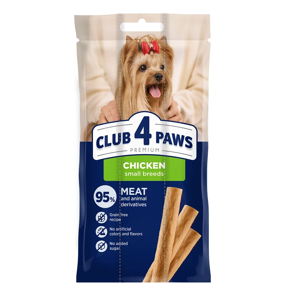 М'ясна паличка для собак малих порід CLUB 4 PAWS (Клуб 4 Лапи) з куркою 3 шт х 12 г